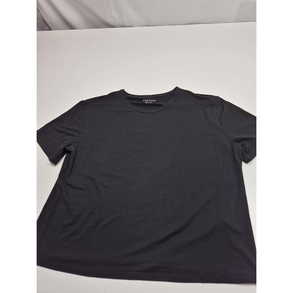 Unbound Merino Shirt Mens XL Black Merino Wool Short Sleeve Crewneck Tee Soft